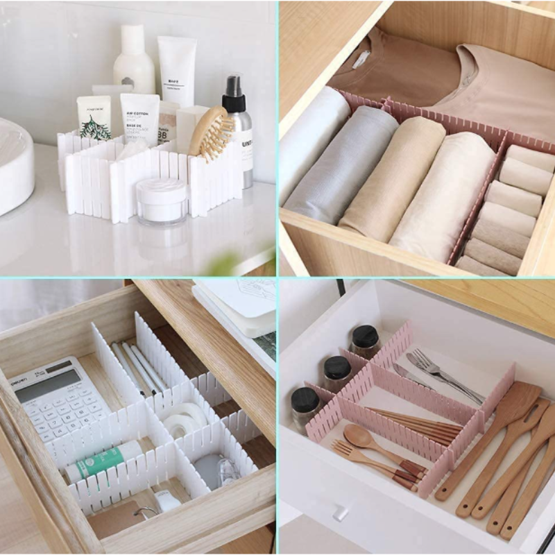 Adjustable Drawer Organiser Dividers – 18 Pieces