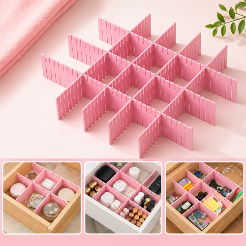 Adjustable Drawer Organiser Dividers – 18 Pieces