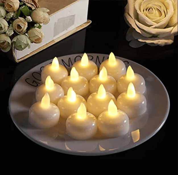 Floating Flameless Tea Lights – Set of 12