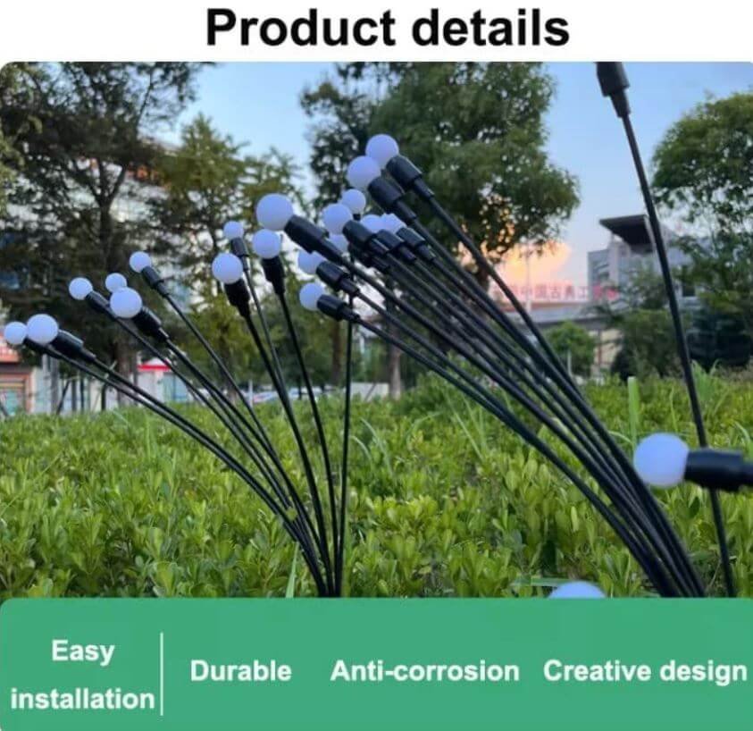 Solar Firefly Garden Lights – Set of 2