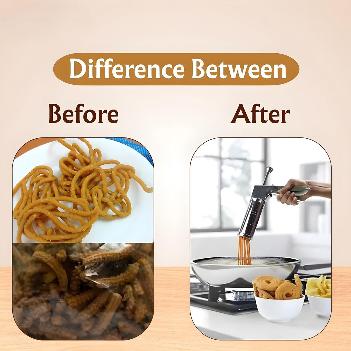 15-in-1 Stainless Steel Kitchen Press – Murukku, Chakli & Sev Maker