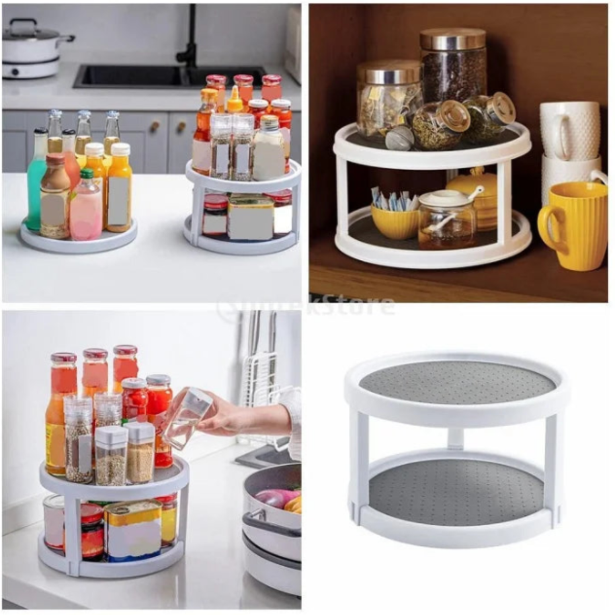 2-Tier Rotating Spice Rack