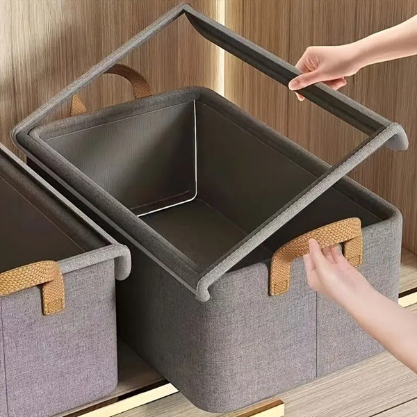Foldable Wardrobe Storage Box with Lid & Clear Window