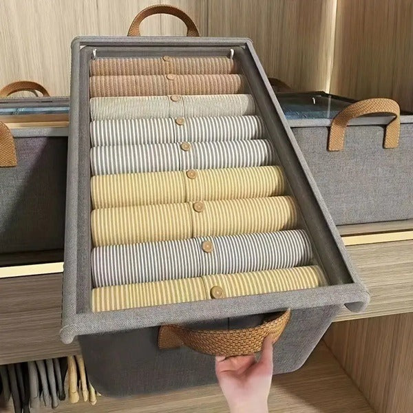 Foldable Wardrobe Storage Box with Lid & Clear Window