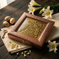 Peacock Embossed Dry Fruit Box – 8 × 8 inch
