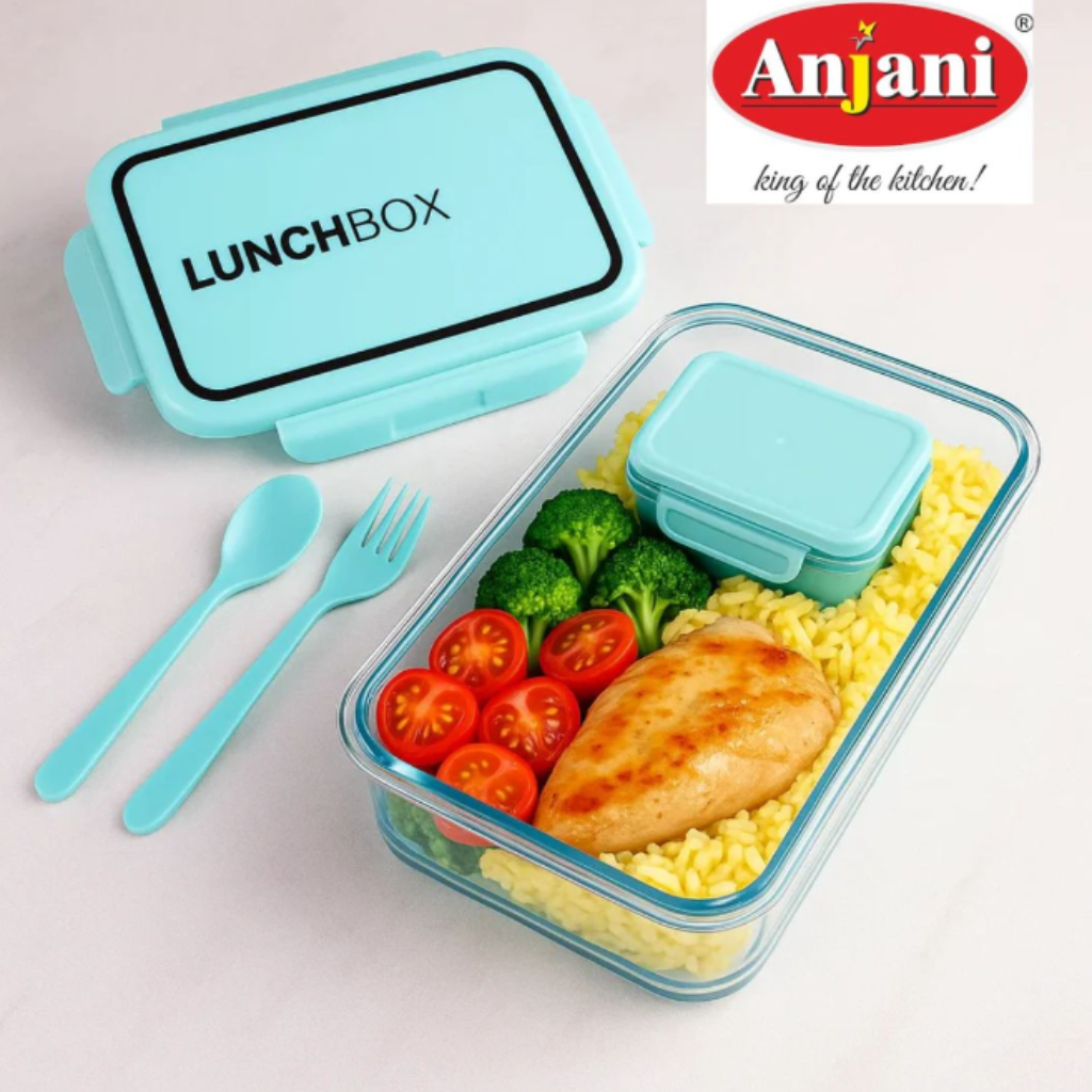 Anjani Office Lunch Box, 1200 ml with Spoon & Fork