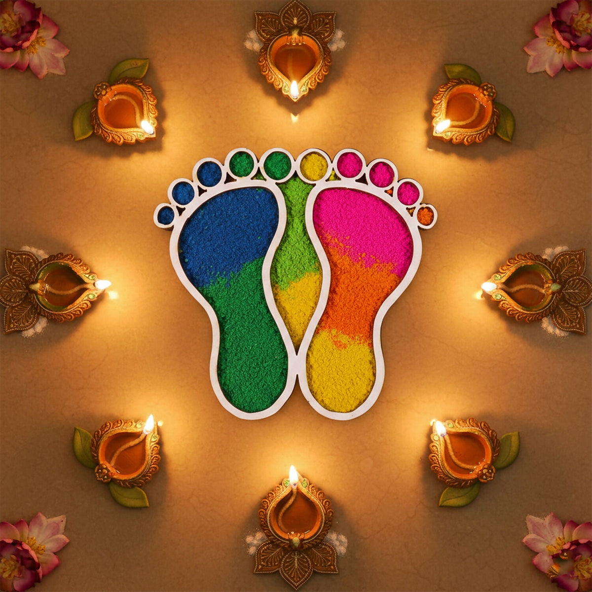 Diwali Door & Rangoli Set – Shubh Labh Hanging & Rangoli Stencils
