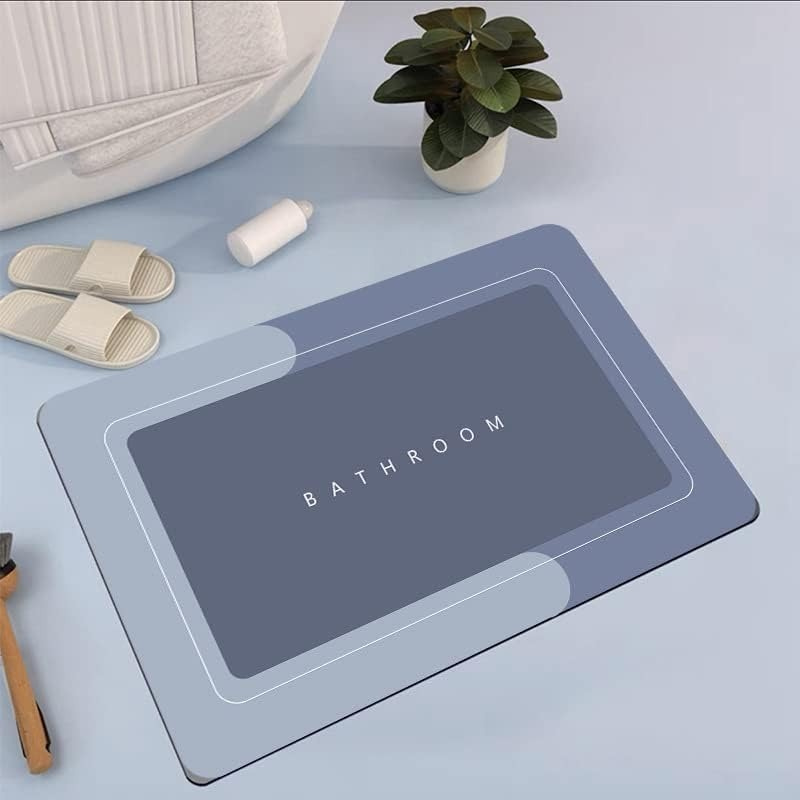 Dry Bathroom Set – Absorbent Anti-Slip Mat & Silicone Floor Wiper