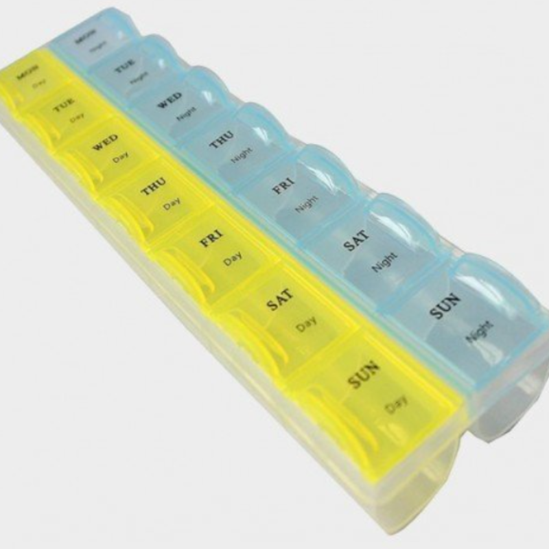 7-Day Pill Box with Snap Lids (Morning & Night)