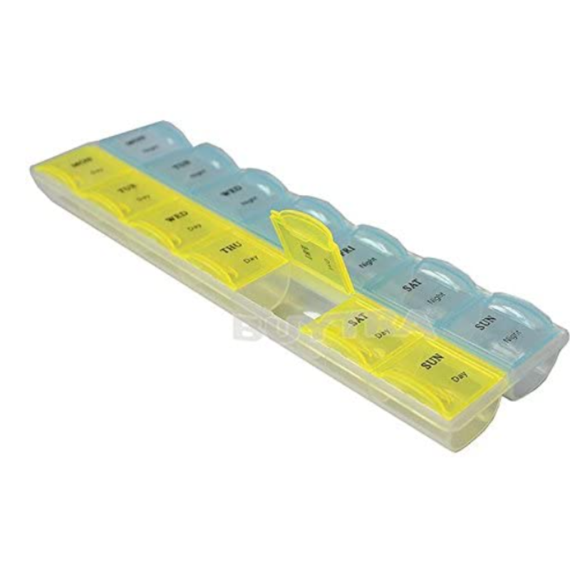 7-Day Pill Box with Snap Lids (Morning & Night)