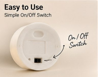 On/off switch under the tea light
